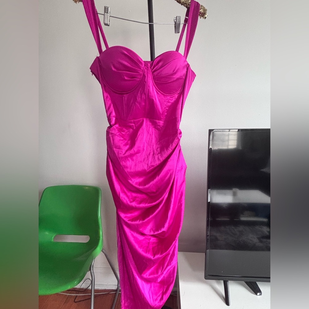 Fashion Nova Vibrant Pink  Dress